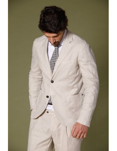 Da Vinci Summer blazer homme en batavia de lin et coton régulier vente chaude votre 