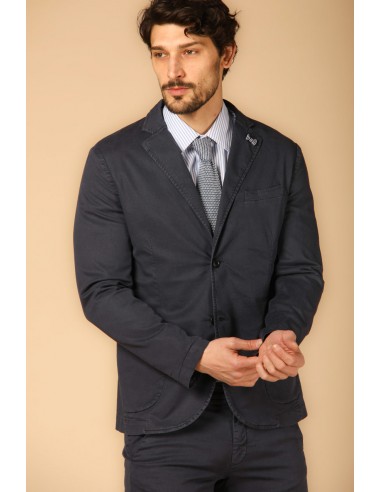 Da Vinci Summer blazer homme en coton et tencel régulier en linge