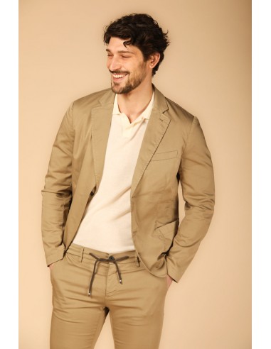 Da Vinci Travel blazer homme en satin techno travel stretch avec détails régulier s'inspire de l'anatomie humaine