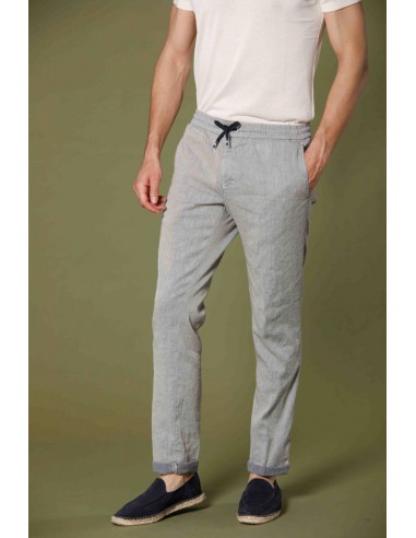 New York pantalon chino jogger homme en lin et coton régulier Economisez 