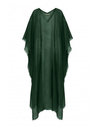 PONCHO LONG RAFAELE ETAMINE DE LAINE - JUNGLE GREEN de France