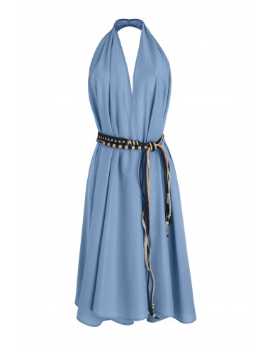 ROBE PARÉO MALIN MI-LONG ALINE - FOREVER BLUE français