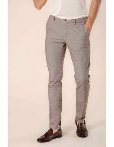 Milano Style pantalon chino homme en coton avec œil de perdrix extra slim du meilleur 