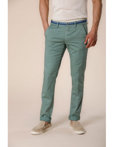 Torino Summer pantalon chino homme en coton et tencel avec rubans slim Venez acheter