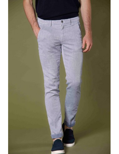 Torino Style pantalon chino homme en twill de coton et lin slim de l' environnement