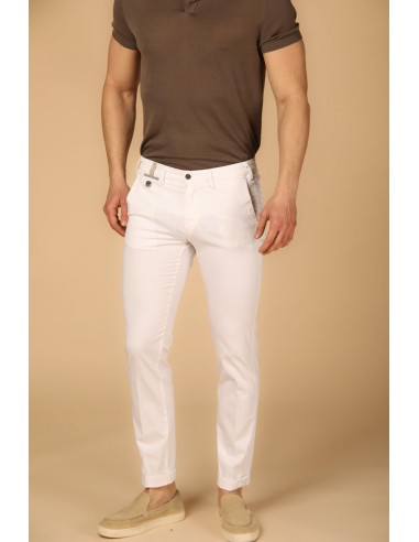 Torino Prestige pantalon chino homme en satin stretch avec rubans slim pas cher 